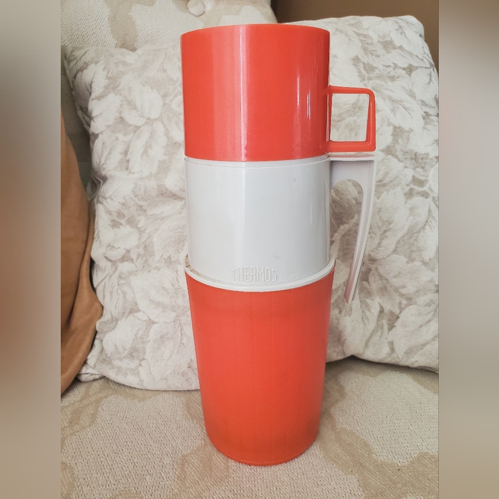 Vintage Thermos.  Bright Orange